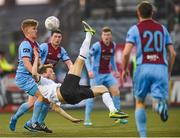 10 April 2015; David McMillan, Dundalk, in action against Lloyd Buckley, Drogheda United. SSE Airtricity League, Premier Division, Dundalk v Drogheda United. Oriel Park, Dundalk, Co. Louth. Photo by Sportsfile