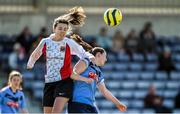 11 April 2015; Lauren Murphy, UCC, in action against Sarah Clune, UCD. WSCAI Intervarsities Cup Final, UCD v UCC, Waterford IT, Waterford. Picture credit: Matt Browne / SPORTSFILE