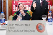 3 May 2008; Republic of Ireland coach Sean McCaffrey at the pre-tournament Press Conference (Group B). UEFA U17 European Championship, WOW Topkapi Palace, Antalya, Turkey. Photo by Sportsfile