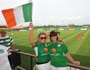 7 May 2008; Republic of Ireland supporters Lorna, left, and Caroline Healy at the game. UEFA European Under-17 Championship Group B, Republic of Ireland v Switzerland, World of Wonders Football Centre, Antalya, Turkey. Picture credit: Pat Murphy / SPORTSFILE