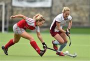 12 April 2015; Nicci Daly, Loreto, in action againsty Kate McConnell, Pegasus. Irish Hockey League 2015, Women's Final, Pegasus v Loreto, Grange Road, Rathfarnham, Dublin. Picture credit: Matt Browne / SPORTSFILE