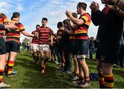 12 April 2015; Dublin University's Rob Vallejo following his side's defeat. Frazer McMullen All Ireland Under 20 Cup Final, Dublin University v Lansdowne, Anglesea Road, Dublin. Picture credit: Ramsey Cardy / SPORTSFILE