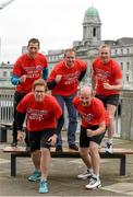 13 April 2015; The Grant Thornton Corporate 5k Team Challenge takes place in The Mall, Cork City, on Tuesday 30th of June at 7.30pm. Pictured at the launch are, top row, event ambassador David Matthews, former Munster rugby players John Kelly and Anthony Horgan, front row, Gerard Walsh, Grant Thornton, and Grant Thornton director Ray Egan. Grant Thornton Head Office, Cork. Picture credit: Diarmuid Greene / SPORTSFILE