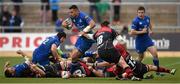 12 April 2015; Ben Te'o, Leinster, is tackled by Dan Way, Newport Gwent Dragons. Guinness PRO12, Round 19, Newport Gwent Dragons v Leinster. Rodney Parade, Newport, Wales. Picture credit: Stephen McCarthy / SPORTSFILE