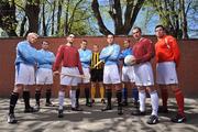 5 May 2008; The world's fatest growing sports-lifestyle brand, PUMA, today unveiled its 2008 stable of GAA stars at a launch of the brands products for the GAA market. Pictured at the launch are, from left, Mark Vaughan, Dublin, Bryan Cullen, Dublin, Fergal Moore, Galway, Ciaran Whelan, Dublin, Henry Shefflin, Kilkenny, Conal Keaney, Dublin, Brian Kavanagh, Longford, Dessie Dolan, Westmeath, and Sean Cavanagh, Tyrone. Lesson Street, Dublin. Picture credit; David Maher / SPORTSFILE