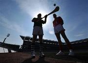 6 May 2008; Mark Foley, Limerick, left, and John Gardiner, Cork, at the GAA Hurling All-Ireland Senior Championship launch. Croke Park, Dublin. Picture credit: David Maher / SPORTSFILE