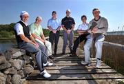 7 May 2008; Golfers, left to right, Colm Moriarty, Stephen Browne, Michael McGeady, Peter O'Keeffe, Richard Kilpatrick and Michael Hoey at the Challenge of Ireland Golf Media Day. Glassen, Athlone, Co. Westmeath. Picture credit: David Maher / SPORTSFILE