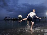 9 May 2008; Republic of Ireland's Darragh Satelle shows off his skills on the beach at the team hotel before their final UEFA European Under-17 Championship Group B game against Spain. UEFA European Under-17 Championship Group B, WOW Topkapi Palace, Antalya, Turkey. Picture credit: Pat Murphy / SPORTSFILE