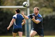 14 April 2015; Leinster's Michael Bent during squad training at UCD, Dublin. Picture credit: Stephen McCarthy / SPORTSFILE