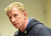 14 April 2015; Leinster forwards coach Leo Cullen during a press conference at Leinster Rugby Offices, UCD, Dublin. Picture credit: Stephen McCarthy / SPORTSFILE