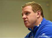 14 April 2015; Leinster's Sean Cronin during a press conference at Leinster Rugby Offices, UCD, Dublin. Picture credit: Stephen McCarthy / SPORTSFILE