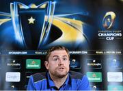 16 April 2015; Leinster's Jamie Heaslip during a press conference at Leinster Rugby Offices, UCD, Belfield, Dublin. Picture credit: Ramsey Cardy / SPORTSFILE