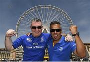 18 April 2015; Leinster supporters Garret O'Brolchain, from Churchtown, Dublin, left, and Greg Ryan, from Blackrock, Dublin, in Marseille ahead of their side's European Rugby Champions Cup Semi-Final clash with RC Toulon. Picture credit: Stephen McCarthy / SPORTSFILE