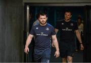 18 April 2015; Leinster's Cian Healy, left, and Jamie Heaslip during their captain's run before the European Rugby Champions Cup Semi-Final against RC Toulon. Stade VÃ©lodrome, Marseilles, France. Picture credit: Stephen McCarthy / SPORTSFILE