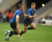 19 April 2015; Jimmy Gopperth, left, and Ian Madigan, Leinster. European Rugby Champions Cup Semi-Final, RC Toulon v Leinster. Stade Vélodrome, Marseilles, France. Picture credit: Brendan Moran / SPORTSFILE