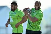 21 April 2015; Connacht's George Naoupu, right, and Rodney Ah You in action during squad training. Sportsground, Galway. Picture credit: Ramsey Cardy / SPORTSFILE