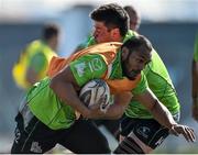 21 April 2015; Connacht's George Naoupu in action during squad training. Sportsground, Galway. Picture credit: Ramsey Cardy / SPORTSFILE