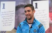 20 April 2015; Speaking at a press conference ahead of the Allianz Football League Division 1 and 2 Finals this weekend is James MacCarthy, Dublin. Croke Park, Dublin. Picture credit: Brendan Moran / SPORTSFILE