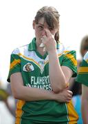 11 May 2008; Offaly's Laura Dooley shows his disappointment after the final whistle. All-Ireland Under 16B Championship Final, Derry v Offaly, Donaghmore, Ashbourne, Co. Meath. Picture Credit: Ray Lohan / SPORTSFILE  *** Local Caption ***