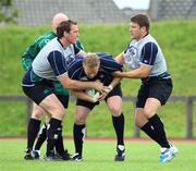 22 May 2008; Ireland's Bob Casey, Tom Court and Bryan Young in action during squad training. Ireland rugby squad training, University of Limerick, Limerick. Picture credit: Kieran Clancy / SPORTSFILE