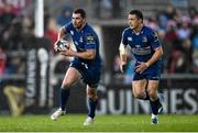 24 April 2015; Rob Kearney, left, and Jimmy Gopperth, Leinster. Guinness PRO12, Round 20, Ulster v Leinster. Kingspan Stadium, Ravenhill Park, Belfast. Picture credit: Ramsey Cardy / SPORTSFILE