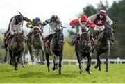 29 April 2015; Shamiranm, second from left, with Andrew Ring up, on their way to winning the Martinstown Opportunity Series Final Handicap Hurdle. Punchestown Racecourse, Punchestown, Co. Kildare. Picture credit: Cody Glenn / SPORTSFILE