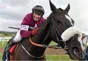 29 April 2015; Jockey Paul Carberry celebrates after victory in the Bibby Financial Services Ireland Punchestown Gold Cup on Don Cossack. Punchestown Racecourse, Punchestown, Co. Kildare. Picture credit: Cody Glenn / SPORTSFILE