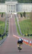 1 May 2015; Felix English, Cheshire JLT Condor, in action during the time trial stage. 150 elite cyclists from Australia, Holland, Belgium, France, England, Scotland, Northern Ireland and the Republic of Ireland compete in the Time Trial stage of the AmberGreen Energy Tour of Ulster in partnership with the SDS Group and Saltmarine Cars. The Time Trial took place at Belfast's Stormont Estate from the entrance, past Carson's Monument to the top and back to the bottom of the avenue. Picture credit: Stephen McMahon / SPORTSFILE