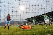 1 May 2015; Mikey Drennan, far right, Shamrock Rovers, shoots to score his side's first goal. SSE Airtricity League Premier Division, Shamrock Rovers v Drogheda United, Tallaght Stadium, Tallaght, Co. Dublin. Picture credit: David Maher / SPORTSFILE
