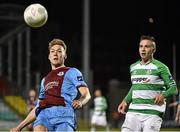 1 May 2015; Robert O'Reilly, Drogheda United, in action against Mikey Drennan, Shamrock Rovers. SSE Airtricity League Premier Division, Shamrock Rovers v Drogheda United, Tallaght Stadium, Tallaght, Co. Dublin. Picture credit: David Maher / SPORTSFILE