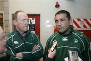 1 June 2008; Ireland interim coach Michael Bradley talks to media before squad training. 2008 Ireland Rugby Summer Tour, squad training, Western Suburbs RFC, Ian Galloway Park, Wellington, New Zealand. Picture credit: Tim Hales / SPORTSFILE