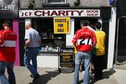 1 June 2008; Donegal and  Derry fans queue for tickets before the game. GAA Football Ulster Senior Championship Quarter-Final, Donegal v Derry, MacCumhaill Park, Ballybofey, Co. Donegal. Picture credit: Oliver McVeigh / SPORTSFILE