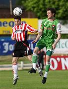 1 June 2008; Eddie McCallion, Derry City, in action against Dave Mooney, Cork City. eircom League of Ireland Premier Division, Derry City v Cork City, Brandywell Stadium, Derry. Picture credit: Oliver McVeigh / SPORTSFILE