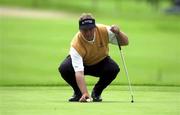 7 July 2000; Darren Clarke lines up a putt on the 12th green during Day 2 of the Smurfit European Open Golf Championship at The K Club in Straffan, Kildare. Photo by Matt Browne/Sportsfile