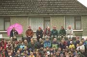 9 July 2000; Supporters watch on during the Bank of Ireland Connacht Senior Football Championship Semi-Final match between Sligo and Galway at Markievicz Park in Sligo. Photo By Brendan Moran/Sportsfile