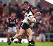 9 July 2000;John McPartland of Sligo in action against Joe Bergin of Galway during the Bank of Ireland Connacht Senior Football Championship Semi-Final match between Sligo and Galway at Markievicz Park in Sligo. Photo By Brendan Moran/Sportsfile