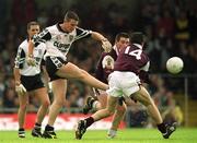 9 July 2000; Michael Langan of Sligo in action against Padraig Joyce of Galway during the Bank of Ireland Connacht Senior Football Championship Semi-Final match between Sligo and Galway at Markievicz Park in Sligo. Photo By Brendan Moran/Sportsfile