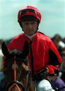 16 July 2000; Jockey Kevin Darley after finishing second in the BPB Gypsum Industries EBF Maiden on Echo Canyon at the Curragh Racecourse in Newbridge, Kildare. Photo by Matt Browne/Sportsfile