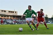 31 May 2016; Aiden McGeady of Republic of Ireland in action against Mikhail Hardzeichuk of Belarus during the EURO2016 Warm-up International between Republic of Ireland and Belarus in Turners Cross, Cork. Photo by Brendan Moran/Sportsfile