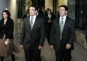 3 June 2008; Ian Dowling, left, and Paddy Wallace during an Ireland squad New Zealand Parlimentary function. 2008 Ireland Rugby Summer Tour, Parliament, Wellington, New Zealand. Picture credit: Tim Hales / SPORTSFILE