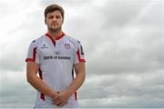 6 May 2015; Ulster's Iain Henderson poses for a portrait at an Kingspan Ulster Rugby Media Event. The Marker Hotel, Grand Canal Square, Docklands, Dublin. Picture credit: Sam Barnes / SPORTSFILE