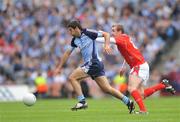 8 June 2008; David Henry, Dublin, in action against Paddy Keenan, Louth. GAA Football Leinster Senior Championship Quarter-Final, Louth v Dublin, Croke Park, Dublin. Picture credit: David Maher / SPORTSFILE