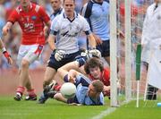 8 June 2008; Stephen O'Shaughnessy, Dublin, in action against Colin Judge, Louth. GAA Football Leinster Senior Championship Quarter-Final, Louth v Dublin, Croke Park, Dublin. Picture credit: David Maher / SPORTSFILE