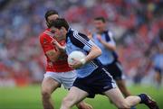 8 June 2008; Peadar Andrews, Dublin, in action against John O'Brien, Louth. GAA Football Leinster Senior Championship Quarter-Final, Louth v Dublin, Croke Park, Dublin. Picture credit: Matt Browne / SPORTSFILE