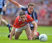 8 June 2008; Barry Cahill, Dublin, in action against John O'Brien, Louth. GAA Football Leinster Senior Championship Quarter-Final, Louth v Dublin, Croke Park, Dublin. Picture credit: David Maher / SPORTSFILE