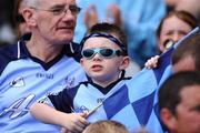 8 June 2008; Four year old Dublin supporter Darragh Fleming, from Clondalkin, watches the game. GAA Football Leinster Senior Championship Quarter-Final, Louth v Dublin, Croke Park, Dublin. Picture credit: Matt Browne / SPORTSFILE