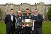 6 May 2015; Meath footballer Donal Keogan and manager Mick O'Dowd, left, with Meath County Board secretary Francis Flynn and Meath County Board PRO Martin O'Halloran, right, in attendance at the launch of the 2015 Leinster GAA Senior Championships. Farmleigh House & Gardens, Phoenix Park, Dublin. Picture credit: Stephen McCarthy / SPORTSFILE