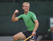 12 June 2008; Eugene Magee, Ireland, celebrates after scoring his side's first goal against Canada. Setanta Sports Trophy, Ireland v Canada, National Hockey Stadium, UCD, Belfield, Dublin. Picture credit: Brendan Moran / SPORTSFILE