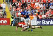 15 June 2008; Mark McKeever, Cavan, in action against Charlie Vernon, Armagh. GAA Football Ulster Senior Championship Quarter-Final, Cavan v Armagh, Kingspan Breffni Park, Cavan. Picture credit: Oliver McVeigh / SPORTSFILE