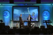 9 May 2015; Shane Jennings in conversation with Leo Cullen at the Leinster Rugby Awards Ball. The Leinster Rugby Awards Ball took place, at the Double Tree by Hilton hotel, Dublin, in front of over 500 attendees as Leinster Rugby celebrated the achievements of those both on and off the field in both the domestic and the professional game. On the night Sean Cronin was awarded the Bank of Ireland Leinster Rugby Players' Player of the Year and Jack Conan was awarded the Samsung Galaxy S6 Young Player of the Year award. RTÉ's Darragh Maloney was MC for the evening as Leinster Rugby Head Coach Matt O'Connor, Captain Jamie Heaslip and the rest of the players also took the opportunity to celebrate the careers of Leinster Rugby stalwarts Gordon D'Arcy and Shane Jennings. Picture credit: Stephen McCarthy / SPORTSFILE